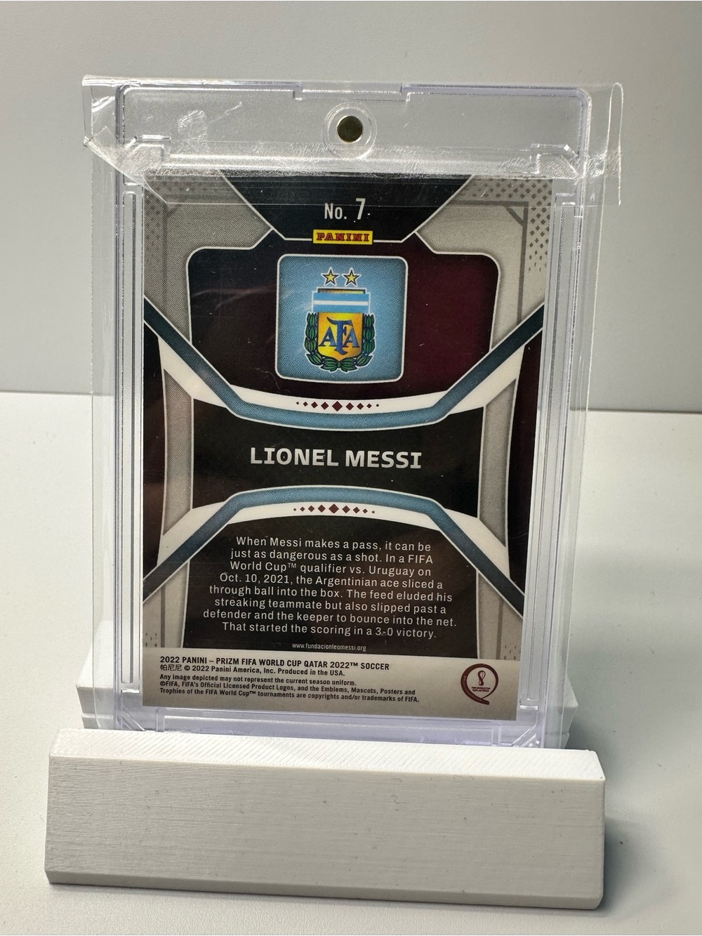 Panini Prizm Lionel Messi Card - White & Sky Blue - Picture 2 of 2